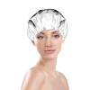 Women's Double-Layer Shower Cap with Horror Skull Print view 2