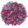 JKDSAO SS6–SS30 Hotfix Rhinestones, Flat-Back Self-Adhesive Glitter Stones, Pink, 3,000-Piece Assortment view 1