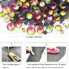 JKDSAO SS6–SS30 Hotfix Rhinestones, Flat-Back Self-Adhesive Glitter Stones, Pink, 3,000-Piece Assortment view 4