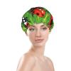 Double-Layer Shower Cap with Red Ladybug Print view 2