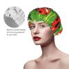 Double-Layer Shower Cap with Red Ladybug Print view 3