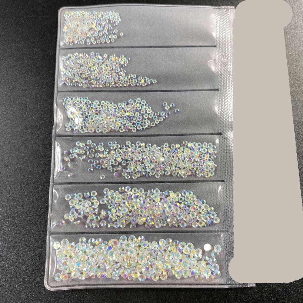 JKDSAO Flatback Glass Rhinestones for Nail Art, SS3–SS10
