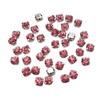 JKDSAO Pink Round Glass Rhinestones with Claw, Sew-On, 6 mm, 100 Pieces, 5 Packs view 1