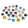 JKDSAO Pink Round Glass Rhinestones with Claw, Sew-On, 6 mm, 100 Pieces, 5 Packs view 2