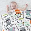 Urijk Personalized Baby Blanket with Name, Cartoon Design view 2