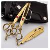 6.0-Inch Gold Hairdressing Scissors Set view 3