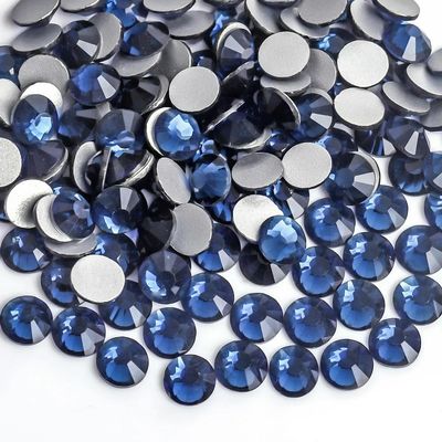 Light/Dark Siam Red Glitter Rhinestones for Nail Art, SS3–SS30, Glass Non-Hot-Fix Decorations, Montana, SS6, 1,440 Pieces