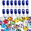 Light/Dark Siam Red Glitter Rhinestones for Nail Art, SS3–SS30, Glass Non-Hot-Fix Decorations, Montana, SS6, 1,440 Pieces view 3