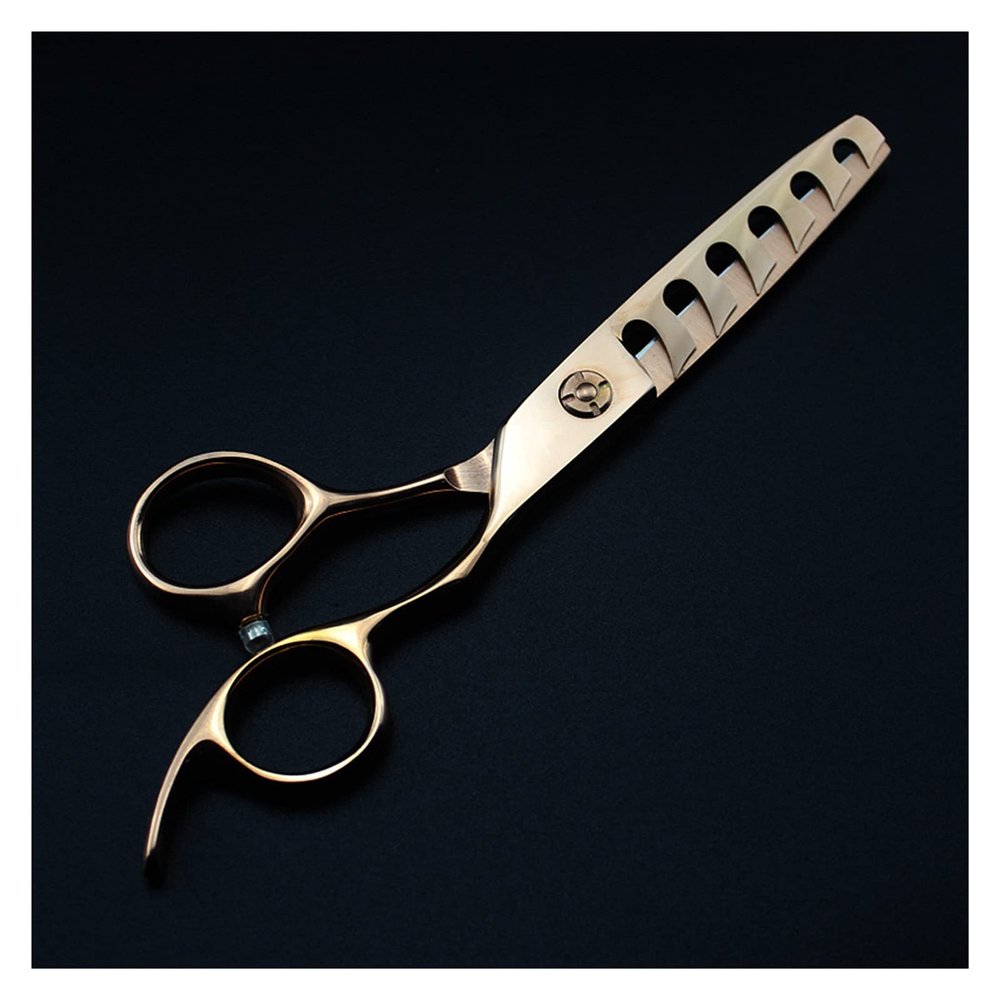 6-Inch Rose Gold 6-Tooth Hair Thinning Scissors