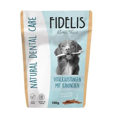 Fidelis - Vital Chew Sticks Rabbit - Dental Care Snacks for Dogs 150g