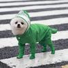 Namzi Dog Raincoat and Rain Boots Set, Green, XL view 1