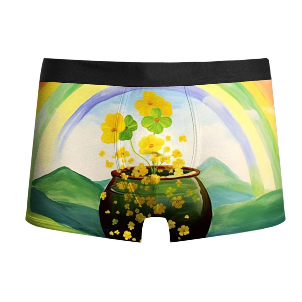 SRZYMJ Men's Boxer Shorts 3XL, Purple Cotton Underwear