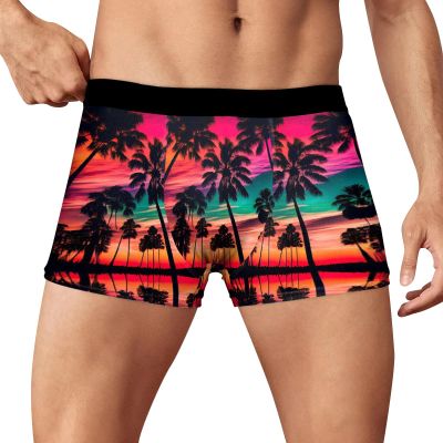 SRZYMJ Men's Loose Cotton Boxer Briefs, Thermal Underwear, Red, XXL