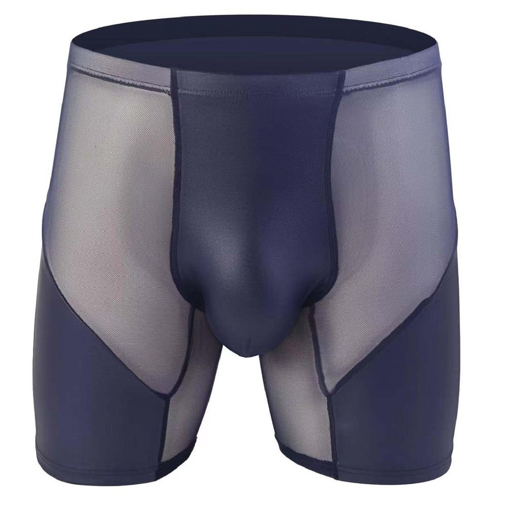 SRZYMJ Personalized Men's Boxer Shorts, Retro Cotton Underwear, Blue, M