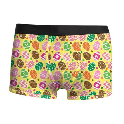 SRZYMJ Men's Boxer Shorts, Red Retro Briefs, Cotton Thermal Underwear, Yellow Thong, Size L