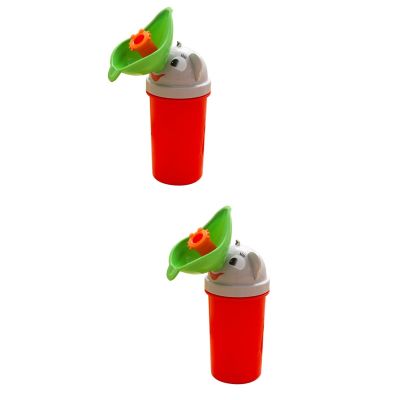 VICASKY 2-Piece Portable Toddler Urinal Bottles, Leakproof, Red Girl Pattern