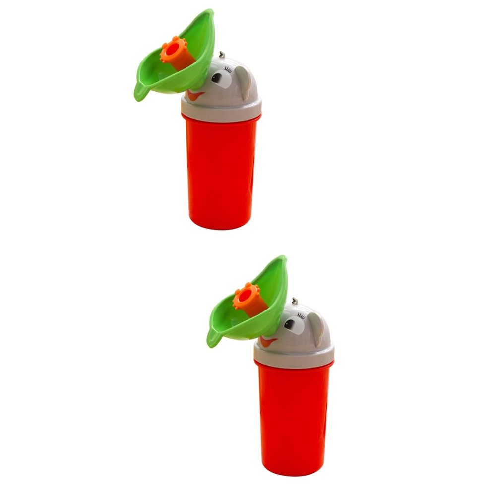 VICASKY 2-Piece Portable Toddler Urinal Bottles, Leakproof, Red Girl Pattern