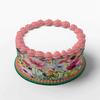 4-Piece Edible Fondant Cake Bands, Flower Meadow Design view 1