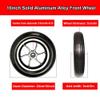 BEEGMA 2-Piece Electric Wheelchair Replacement Front Wheels, Aluminum Alloy Hub, 25 x 5 cm, Anti-Slip Solid Tires, Gray view 2