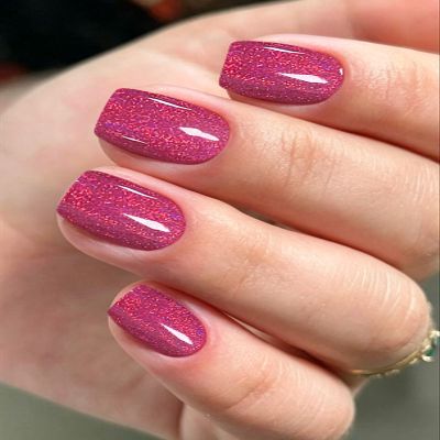 JMEOWIO Glitter UV-Curing Gel Nail Strip Stickers
