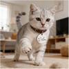 Customizable Cat Collar ID Tag, Silver view 3