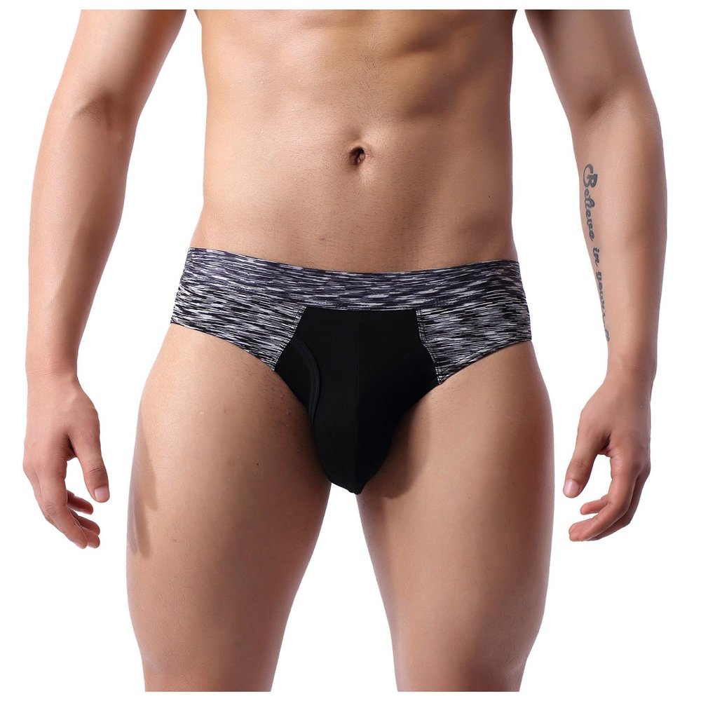 SRZYMJ Men's Cotton Boxer Shorts with Side Pockets, Black, L