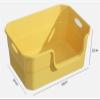 Habrur Open-Top Cat Litter Box with High Sides and Frame, Gray view 2