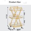 Multi-Purpose Metal Manicure Trolley with Wheels, White view 4