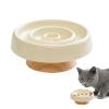 Pasdrucn Ceramic Slow Feeder Bowl for Cats and Small Dogs, White view 1