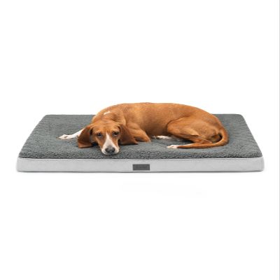 lionto Orthopedic Dog Bed, 91 x 69 x 8 cm, Gray