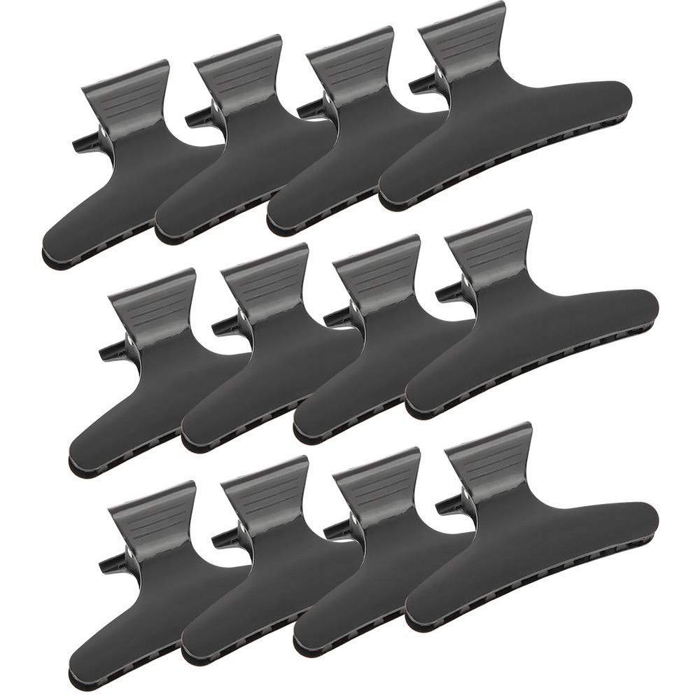 Black Butterfly Hair Clips, 12-Piece Set, Sectioning Claw Clips