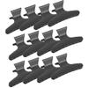 Black Butterfly Hair Clips, 12-Piece Set, Sectioning Claw Clips view 1