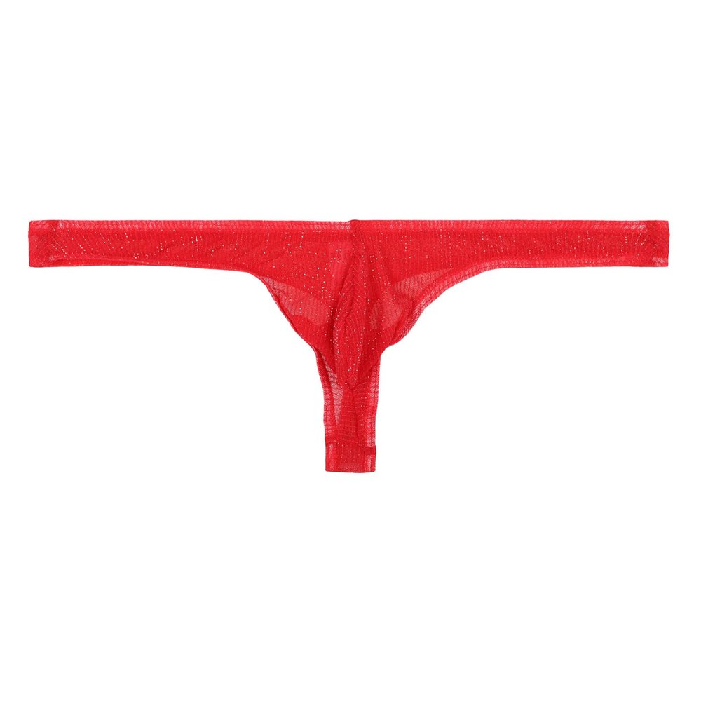 SRZYMJ Men's Cotton Underwear Briefs, Shortys, Thongs & Tangas, Sexy Shorts, Retro Boxer Shorts, Red, Size S