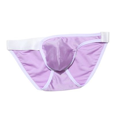SRZYMJ Men's Cotton Underwear Shorts, Purple, Size S