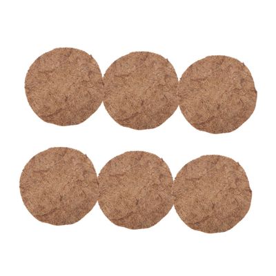 HAPINARY 6-Piece Brown Coconut Fiber Pigeon Nest Mats, Breathable Bird Nest Liners for Poultry and Chickens, Safe Heat-Retaining Brooding Mats for Coops and Zoos