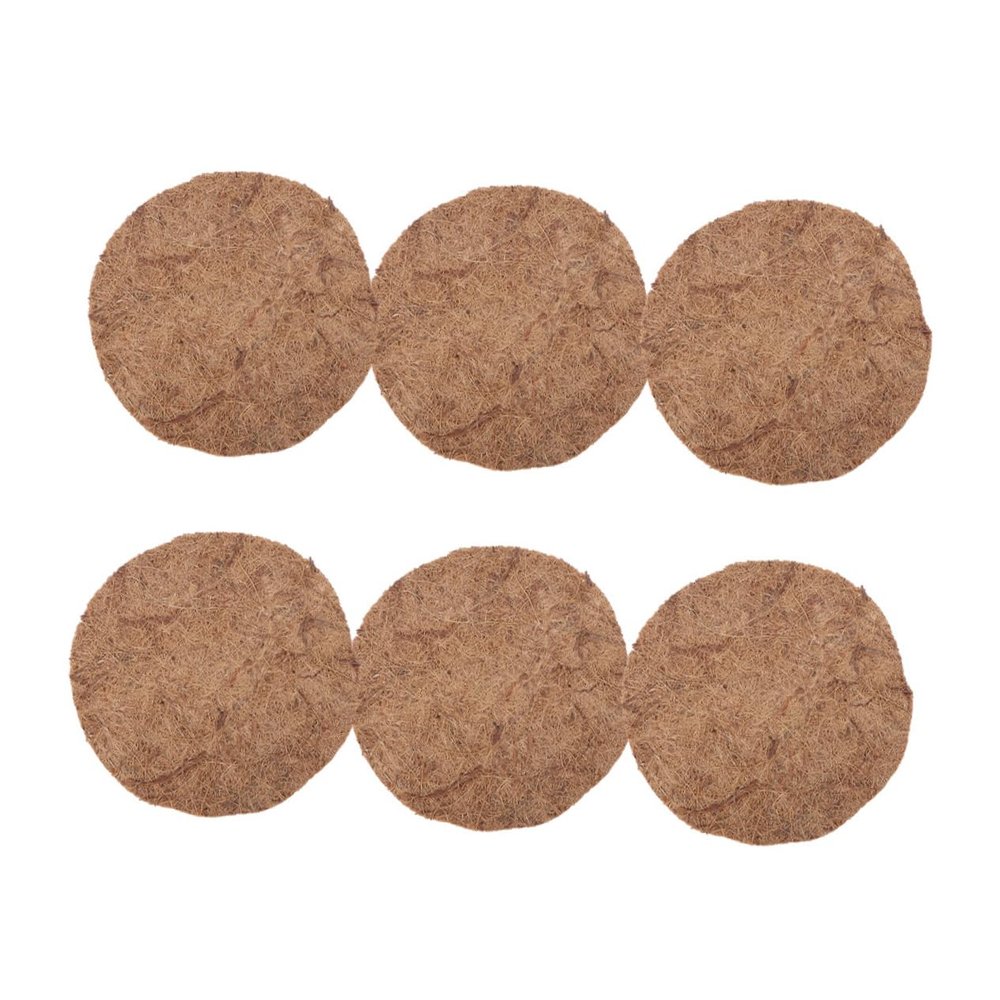 HAPINARY 6-Piece Brown Coconut Fiber Pigeon Nest Mats, Breathable Bird Nest Liners for Poultry and Chickens, Safe Heat-Retaining Brooding Mats for Coops and Zoos