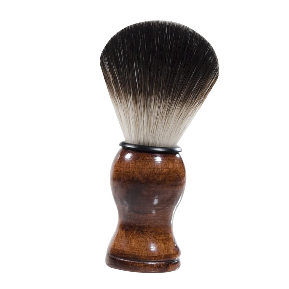Beatifufu Shaving Brush for Men, Beard-Cleaning Brush with Nylon Bristles, Compact Beard Styling Brush for Travel