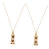 POPETPOP 2-Piece Pet Cremation Urn Necklace for Dogs view 1
