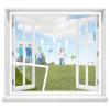 Self-Sealing Window Fly Screen 145 x 195 cm, Insect Protection with Strong Double-Sided Adhesive, Easy DIY Installation, White view 1