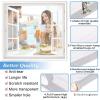 Self-Sealing Window Fly Screen 145 x 195 cm, Insect Protection with Strong Double-Sided Adhesive, Easy DIY Installation, White view 3