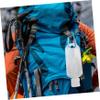 10-Pack PETG Refillable Bottles, 50 mL, with Carabiner Hooks, White view 2