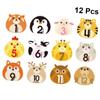 VICASKY 36-Sheet Animal Design Monthly Stickers for Newborns and Photo Albums view 3