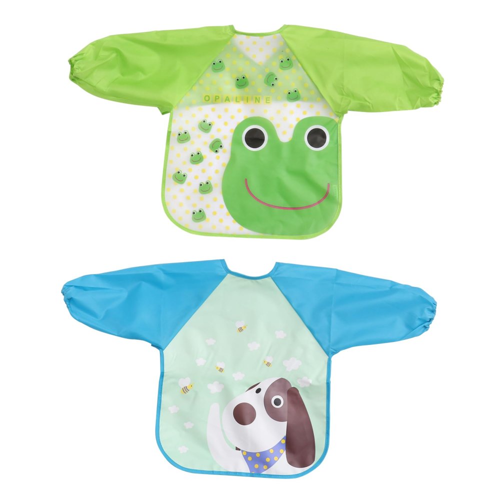 Hohopeti PEVA Baby Apron for Children with Dog Motif