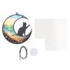 Sunicon Glass Window Hanging - Moon Stained Glass view 1