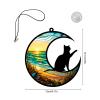 Sunicon Glass Window Hanging - Moon Stained Glass view 2