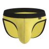 SRZYMJ Men's Thong Underwear, Cotton Boxer Shorts, Yellow, Size L view 1