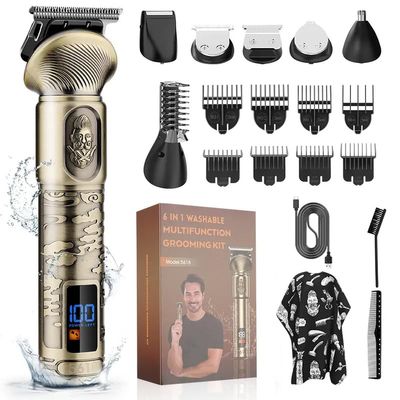 INF 6-in-1 Beard Trimmer, Nose Precision Trimmer, IPX4, Bronze