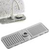 Faucet Guard Drain Mat 2024, Silicone Sink Drain Tray, Gray view 1