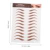 WOONEKY 12 Sheets Eyebrow Tattoo Stickers, Waterproof Realistic Hair-Look Peel-Off Eyebrow Styling and Shaping view 2