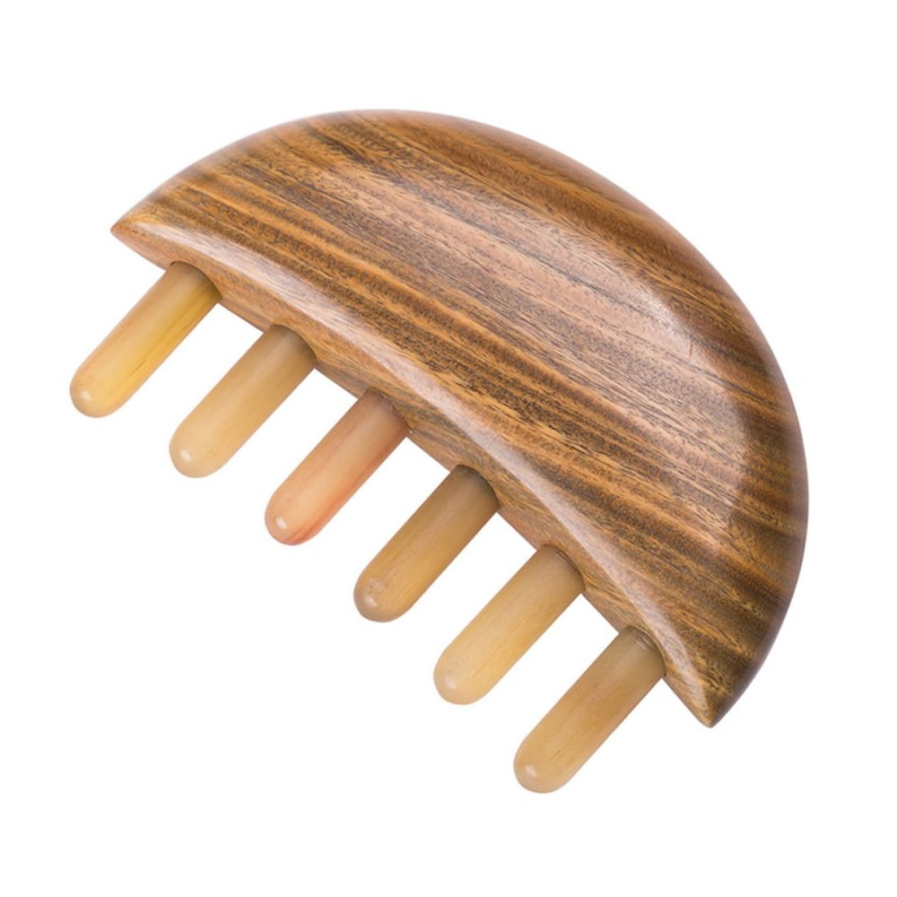 Horn Hair Comb with Wide Teeth, Durable for Travel